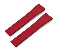 YELEMEABHB Fluoro Rubber Watch Band CTS FKM Strap 16 18 19 20 21 22mm Cut To Size Fast Release Adjustable Universal Bracelet Black Buckle Watch clasp(Red No Buckle,20mmx16mm)