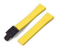 YELEMEABHB Fluoro Rubber Watch Band CTS FKM Strap 16 18 19 20 21 22mm Cut To Size Fast Release Adjustable Universal Bracelet Black Buckle Watch clasp(Black buckle4,22mmx18mm)