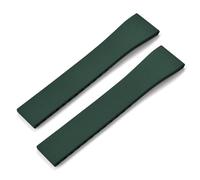 YELEMEABHB Fluoro Rubber Watch Band CTS FKM Strap 16 18 19 20 21 22mm Cut To Size Fast Release Adjustable Universal Bracelet Black Buckle Watch clasp(Green No Buckle,18mmx16mm)