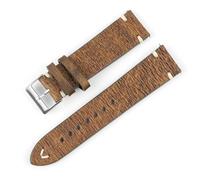 YELEMEABHB Genuine Cow Leather Watchband 18mm 20mm 22mm 24mm Stainless Steel Pin Buckle Watch Strap Replacement for Men Women Watch strap(G-Green,22mm)