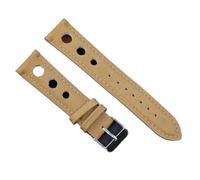 YELEMEABHB Genuine Leather Watchband 18mm 20mm 22mm 24mm Brown Coffee Black Racing Strap Handmade Stitching Quick Release Watch Band Watch strap(TAN,20mm)