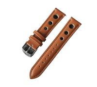 YELEMEABHB Genuine Leather Watchband 18mm 20mm 22mm 24mm Brown Coffee Black Racing Strap Handmade Stitching Quick Release Watch Band Watch strap(6,22mm)