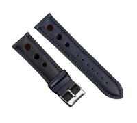YELEMEABHB Genuine Leather Watchband 18mm 20mm 22mm 24mm Brown Coffee Black Racing Strap Handmade Stitching Quick Release Watch Band Watch strap(Blu,24mm)