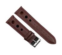 YELEMEABHB Genuine Leather Watchband 18mm 20mm 22mm 24mm Brown Coffee Black Racing Strap Handmade Stitching Quick Release Watch Band Watch strap(Wine Red,20mm)