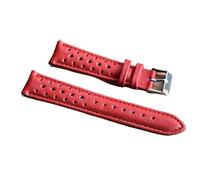 YELEMEABHB Genuine Leather Watchstrap Brown Porous Breathable Watch Band 18mm 20mm 22mm 24mm Handmade Stitching for Watch Wist Bracelets Watch strap(Gr,22mm)
