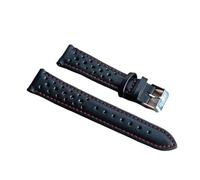 YELEMEABHB Genuine Leather Watchstrap Brown Porous Breathable Watch Band 18mm 20mm 22mm 24mm Handmade Stitching for Watch Wist Bracelets Watch strap(Groen,24mm)