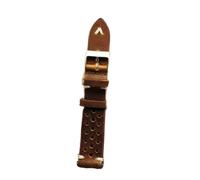 YELEMEABHB Genuine Leather Watchstrap Brown Porous Breathable Watch Band 18mm 20mm 22mm 24mm Handmade Stitching for Watch Wist Bracelets Watch strap(Yellow,24mm)