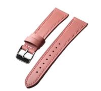 YELEMEABHB Handmade Glacier Blue Pink Leather Strap 18 19 20 Retro Fit For Huawei GT5 41mm Quick Detached Leather Strap Watch strap(Pink rose gold,19mm)
