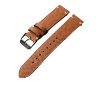 YELEMEABHB Handmade Leather Strap, 18 19 20 22MM Brown Black Gray, Palm Grain Italian Leather Soft Bracelet, Vintage Style Watch strap(Bruin,19mm)