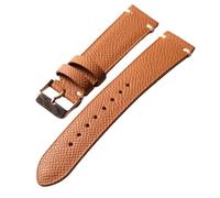YELEMEABHB Handmade Palm Grain Genuine Leather Strap 18 19 20 22MM Brown Black Gray Vintage Men Watch Bracelet Suitable For Antique Watch strap(C rose gold,19mm)