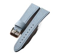 YELEMEABHB Handmade Palm Pattern Glacier Blue Genuine Leather Strap 18 19 20MM Soft Quick Release Leather Strap Thin Vintage Style Bracelet Watch strap(Rose Gold,18mm)