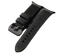 YELEMEABHB Handmade Shark Leather Strap Fit For Samsung Galaxy Watch 5 6 7ultra 47MM Brown Black Thickened Men's Bracelet, Vintage Styl Watch strap(Brack Brack Buckle)