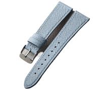 YELEMEABHB Handmade Top Layer Cowhide Strap, Palm Pattern 18 19 20 21 22MM Blue Black Brown Gray Genuine Leather Strap, Soft Ultra-Thin Watch strap(A Silver Buckle,21mm)
