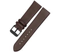 YELEMEABHB Leather Watchband Fit For HUAWEI D-W C-K fit for TISSOT CASIO Watch Band Fit For Any Watch Strap Soft Bracelet Accessories Watch strap(Brown black clasp,14mm)