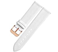 YELEMEABHB Leather Watchband Fit For HUAWEI D-W C-K Fit For TISSOT CASIO Watch Band Fit For Any Watch Strap Soft Bracelet Accessories Watch strap(White rose gold,22mm)