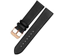 YELEMEABHB Leather Watchband Fit For HUAWEI D-W C-K Fit For TISSOT CASIO Watch Band Fit For Any Watch Strap Soft Bracelet Accessories Watch strap(Black rose gold,22mm)