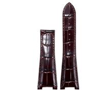 YELEMEABHB Leather Watchband Fit For Omega Constellation 131.33 Series Strap Blue Notch 25x18X13mm 25x18X14mm Watch Bracelet Watch strap(Brown no clasp,25X18x13)