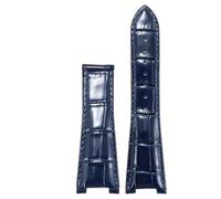 YELEMEABHB Leather Watchband Fit For Omega Constellation 131.33 Series Strap Blue Notch 25x18X13mm 25x18X14mm Watch Bracelet Watch strap(Blue no clasp,25X18x13)