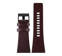 YELEMEABHB Leather Wrist Band Fit For Diesel DZ7406 DZ7408 DZ4280 DZ4343 Watch Strap 22mm 24mm 26mm 28mm 30mm 32mm 34mm Men's Bracelet Watch strap(Brown black clasp,32mm)