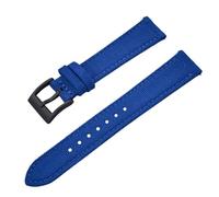 YELEMEABHB Mixed Leather for Nylon Watchbands Quick Release Watch Strap 18mm 20mm 22mm Fit For SKX007 SKX009 Watch strap(Blue Black,22mm)
