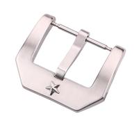 YELEMEABHB Pentagram Watch Band Buckle 22mm Solid Stainless Steel Silver Brushed Strap Clasp Metal Accessories Watch Clasp(18mm)