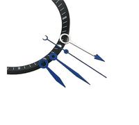 YELEMEABHB Replacement NH34 Hands No Luminous Black/Blue/Gold/Rose/Silver 4 Pins GMT Watch Pointers for NH35 NH36 4R35 4R36 Movement Hand(Blu)