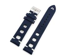 YELEMEABHB Retro Watch Band 18mm 20mm 22mm 24mm Three Hole Breathable Watch Strap Quick Release Bracelets Wristband Watch strap(Blu,20mm)