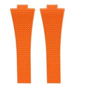 YELEMEABHB Rubber Strap Fit For TISSOT PRX Powermatic 35mm 40mm Watches 11mm 12mm Quick Release Spring Buckle Navy Black Watch Bands Watch clasp(Orange,12MM_BLACK BUCKLE)