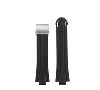 YELEMEABHB Rubber Watchband Fit For Oris Aquis Special Rubber Strap 7730 7740 7653 7734 7725 Diving Bracelet Men's Watch strap(Black-silver)