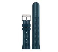 YELEMEABHB Rubber Watchband Fit For Seiko 007 Gear S2 S3 fit for Huawei Watch2 Pro Wristband Sport Diving Silicone Replace Strap 20mm 22mm Belt Watch strap(Blue silver clasp,22mm)