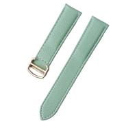 YELEMEABHB Sheepskin Strap Suitable Fit For Cartier Men's And Women's Leather Leather Strap Watch strap(Heaven blue gold,22mm)
