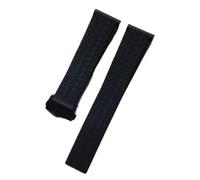 YELEMEABHB Silicone Black Watchband Fit For TAG Wristband CARRER 22mm Watch Straps With Folding Buckle Waterproof Rubber Band Watch strap(Black black)