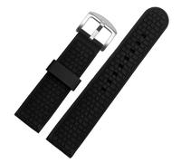 YELEMEABHB Silicone Sports Band Fit For MidoTissot Omega Watchband 20mm 22mm 24mm Rubber Strap Black Orange Fit For Huawei Fit For Samsung Accessories Watch strap(Black Silver,24mm)