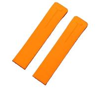 YELEMEABHB Silicone Watch Band Fit For Tissot T-TOUCH T013 T047 20mm 21mm Black Sport Waterproof Rubber Watch Strap T091 T013420A Watch strap(Orange no Clasp,20mm)