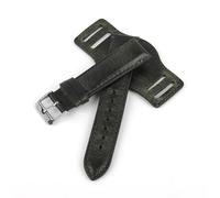 YELEMEABHB Soft Watch Strap Bund Watchband with Mat 18mm 19mm 20mm 21mm 22mm Waterproof Black Brown Coffee Sweatproof Wrist Bracelet Band Watch strap(Groen,22mm)