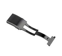 YELEMEABHB Solid 316L Stainless Steel Clasp Fit For Seiko 18 20 22mm Extended Folding Buckle Double Snap Butterfly Button Wristband Accessories Watch clasp(Black,20mm)