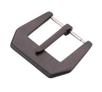 YELEMEABHB Solid Stainless Steel Watch Buckle Men 20mm 22mm 24mm Brushed Black Silver Metal Clasp for Watchbands Strap Watch Clasp(B,20mm)