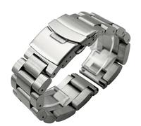 YELEMEABHB Solid Thickening 5.5mm 316L Stainless Steel Watchbands Silver 22mm 24mm 26mm Metal Watch Band Strap Wrist Watches Bracelet Watch strap(Silver,26mm)