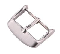 YELEMEABHB Stainless Steel Watch Band Buckle Silver Black Gold Polished Brushed Solid Metal Watchband Strap Clasp Accessories Watch Clasp(Silver Brushed,18mm)