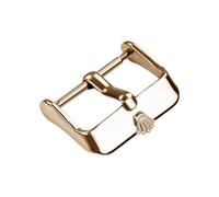 YELEMEABHB Stainless Steel Watch Pin Buckle Fine Polished Strap Belt 16 18 20mm Silver Gold Leather Band Clasp Watch Clasp(18mm)