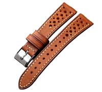 YELEMEABHB Suitable Fit For Antique Watchband 18 20 22MM Soft Breathable Style First Layer Cowhide Leather Bracelet, Handmade Men's Strap Watch strap(Bruin,20mm)