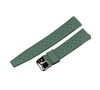 YELEMEABHB Tropical Rubber Watch Band 20mm 22mm Waterproof Porous Breathable Diving Sport Watch Strap Replacement Fit For Oris Fit For Seiko Fit For Citizen Watch strap(Groen,20mm)