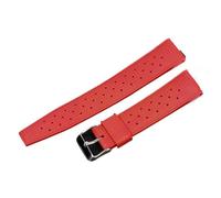 YELEMEABHB Tropical Rubber Watch Band 20mm 22mm Waterproof Porous Breathable Diving Sport Watch Strap Replacement Fit For Oris Fit For Seiko Fit For Citizen Watch strap(Black,20mm)