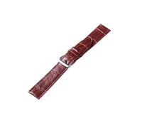 YELEMEABHB Ultra-thin Calfskin Leather Watchband 20mm 18mm 16mm 14mm 12mm Sweat Proof Strap Watch Accessories Watch strap(Bruin,12mm)