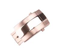 YELEMEABHB Universal Double Press Folding Buckle 316L Stainless Steel Clasp Fit For Breitling Rubber Silicone Wristband Two Identical Belt Watch clasp(Rose Buckle,18mm)