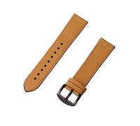 YELEMEABHB Vintage Frosted Leather Strap For Watch 20mm 22mm Silicone Sport Bracelet Watchband Accessories Retro Wristband Watch strap(Yellow,22mm)