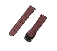 YELEMEABHB Vintage Frosted Leather Strap For Watch 20mm 22mm Silicone Sport Bracelet Watchband Accessories Retro Wristband Watch strap(Purple Red,22mm)