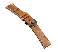 YELEMEABHB Vintage Genuine Leather Watch Band 20mm 22mm Stitching Retro Cowhide Watchband Fit For Omega Fit For Seiko Bracelet Quick Release Strap Watch strap(Light Brown,22mm)