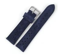 YELEMEABHB Vintage Suede Leather Strap for 18mm 19mm 20mm 21mm 22mm 24mm Watch Band Porous Breathable Quick Release Wristband Bracelet Watch strap(Blu,18mm)