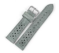 YELEMEABHB Vintage Suede Leather Strap for 18mm 19mm 20mm 21mm 22mm 24mm Watch Band Porous Breathable Quick Release Wristband Bracelet Watch strap(Seize If Grey,19mm)